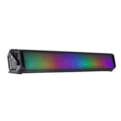 Caixa de Som Soundbar Knup 6W RMS LED RGB Áudio Estéreo Compacto