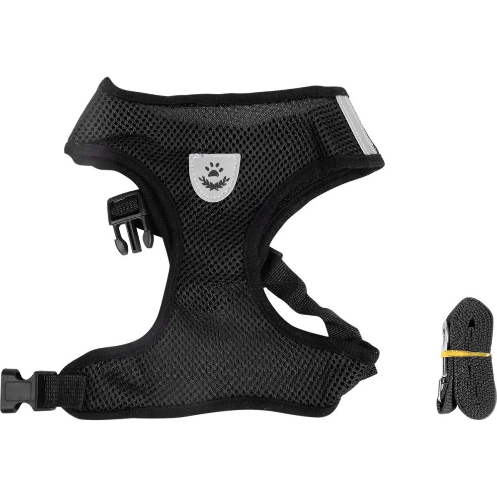 Coleira Peitoral para Porte Pequeno Preta P 3Kg Kala