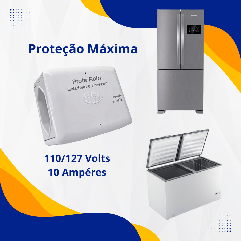 Protetor Contra Raios Surtos 5x1 Geladeira E Freezer Com Temporizador em Oferta na Shopee