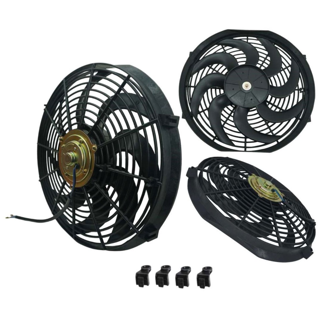 Eletroventilador Universal Pás em S de 14 polegadas - 12 V