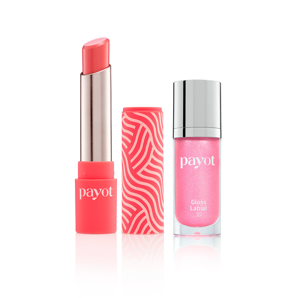 Kit Lábios Chérie Payot - Batom Matte Nude Rosado + Gloss Labial 3D Algodão Doce 20 - Beauty