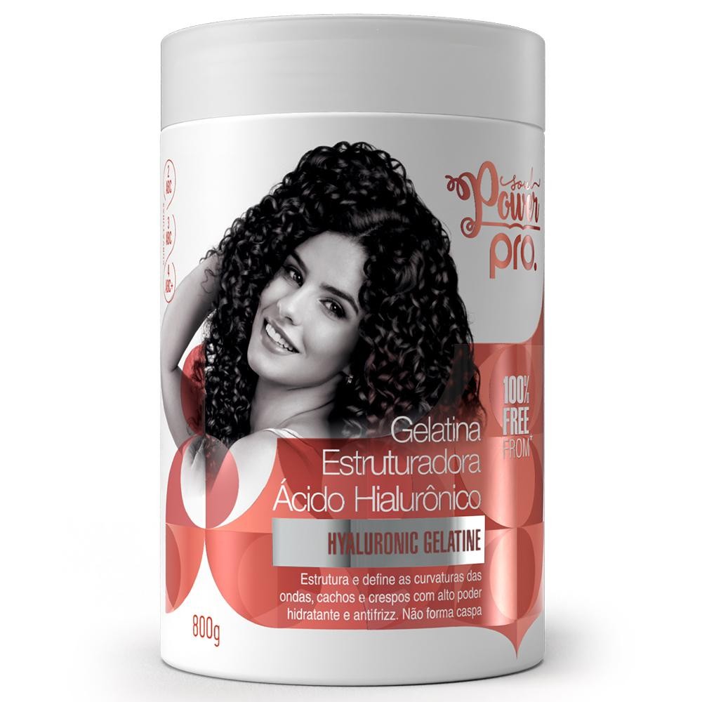 Gelatina Estruturadora Ácido Hialurônico Hyaluronic Gelatine Soul Power Pro 800g