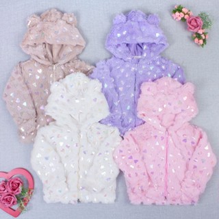 Casaco Bebê Peluciado Com Capuz E Orelhinhas Corações Furtacor em Oferta na Shopee