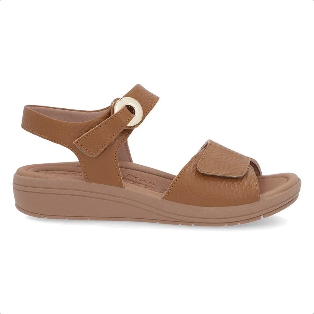Sandália Usaflex Feminina Salto Anabela Ajuste Fecho-Flex Casual AK0508 em Oferta na Shopee