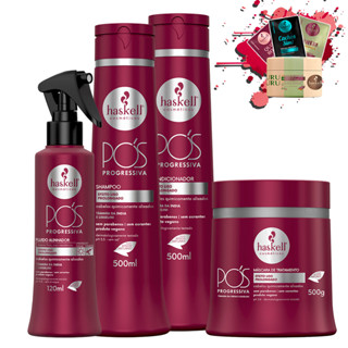 Kit Haskell Pos Progressiva Sh Cond Mascara 500g Fluido em Oferta na Shopee