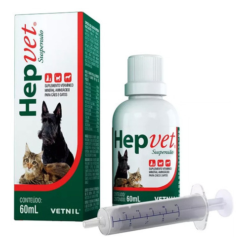 Hepvet Suspensao Caes E Gatos 60 Ml em Oferta na Shopee