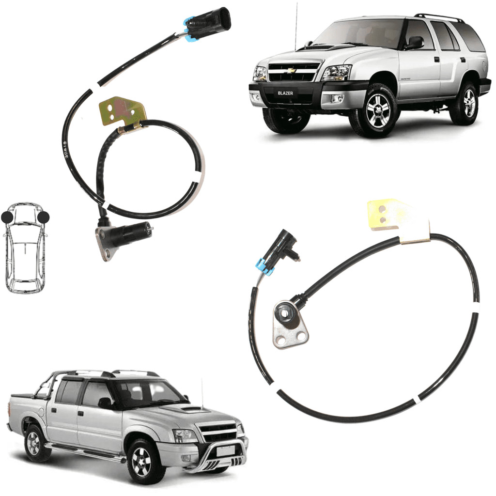 Par de Sensor Abs Dianteiro Gm Blazer S10 4x2  1998 A 2011 - 1093259500