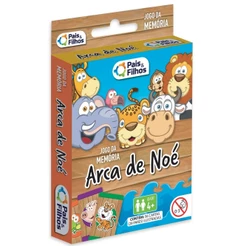 JOGO DA MEMÓRIA ARCA DE NOÉ PAIS E FILHOS 28 PARES ANIMAIS EDUCATIVO MESA CARTAS BRINQUEDO BARALHO &
