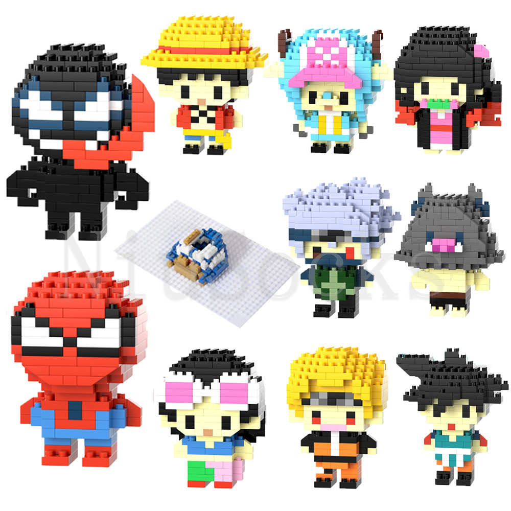 Montagem De Bloco De Construção De Desenhos Animados Brinquedos Educativos Série anime Crianças Boneca Fã Presentes De A em Oferta na Shopee