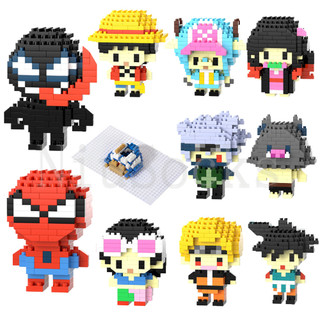 Montagem De Bloco De Construção De Desenhos Animados Brinquedos Educativos Série anime Cr…