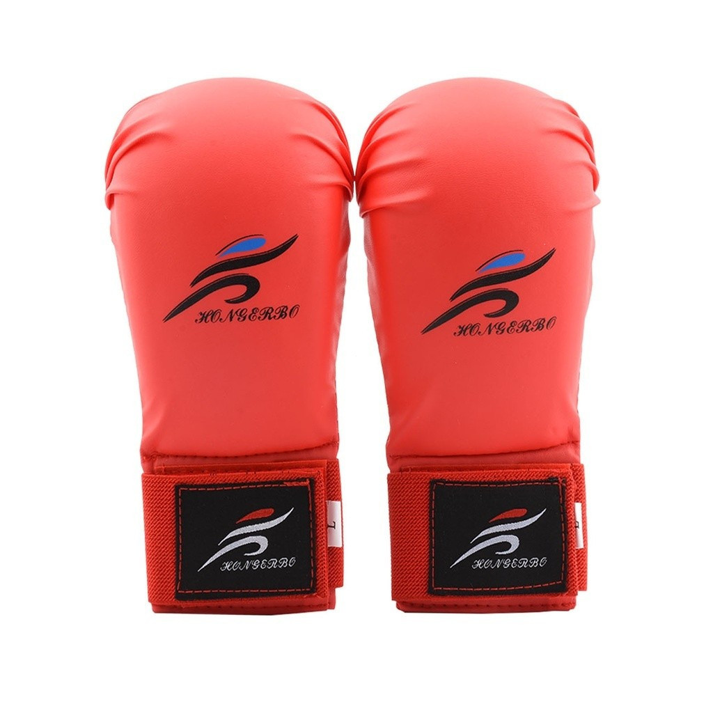 Crianças adultos Karatê Luvas Sanda Boxe Protetor de Mãos Equipamento de Proteção