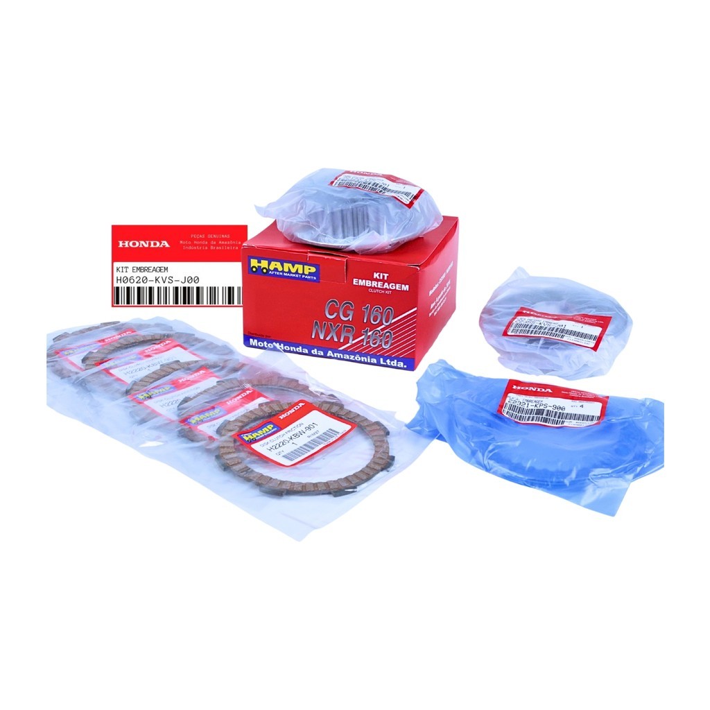 Kit Embreagem CG Titan 160 CG Fan 160 CG Cargo 160 CG Start 160 NXR BROS 160 XRE 190 Hamp - Spare Parts and Accessories for Vehicles