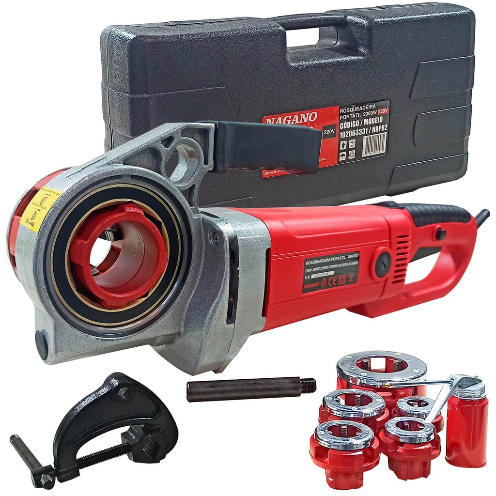 Rosqueadeira Portátil para Roscas BSPTNPT 12 a 2 pol 2300w 220v em Oferta na Shopee