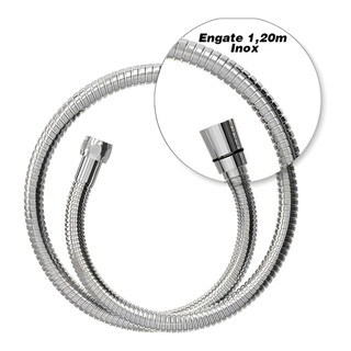Engate Mangueira Flexível Aço Inox 1,20m Ducha Higiênica Chuveiro Banheiro