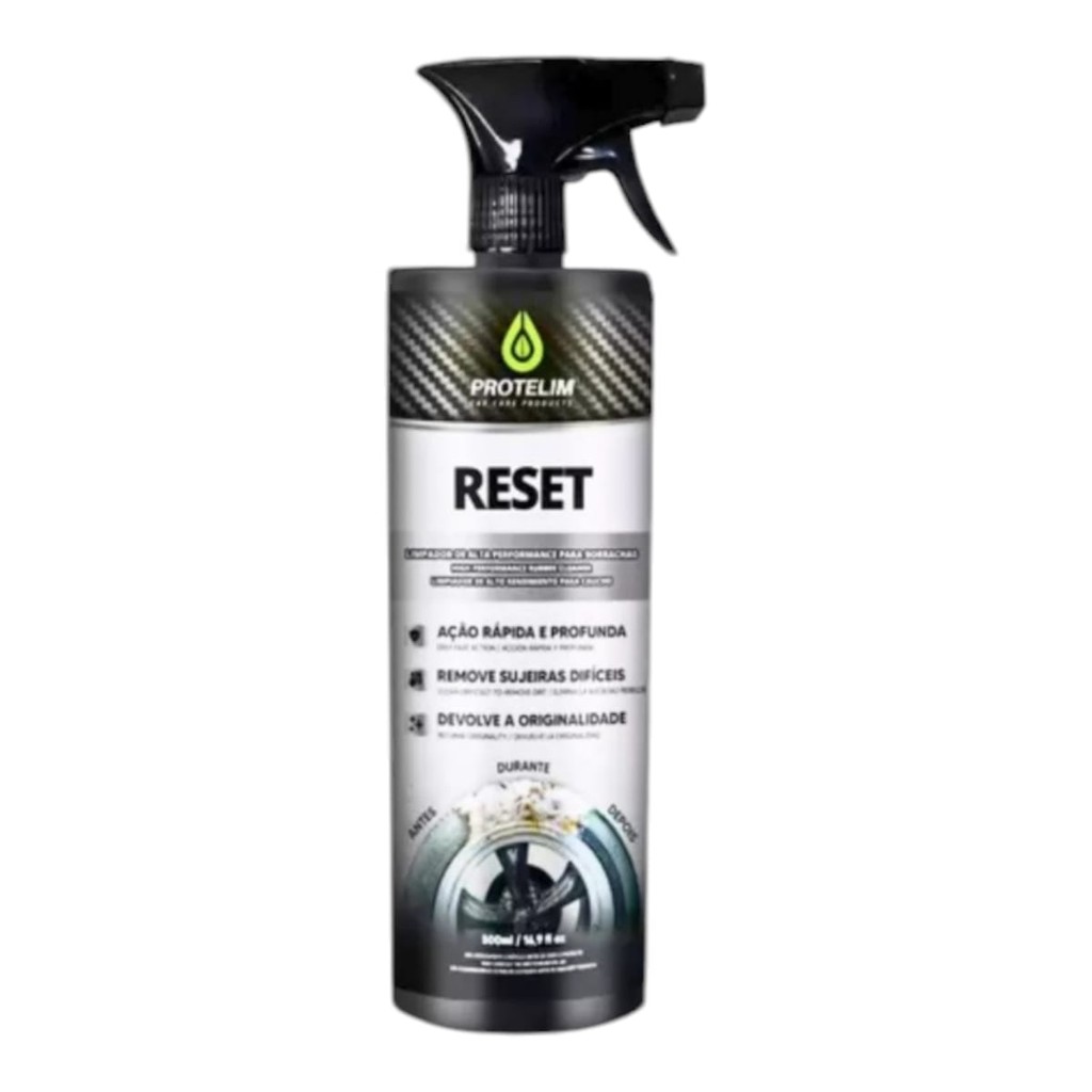Limpador De Pneus Borrachas Plástico Reset 500ml - Protelim em Oferta na Shopee