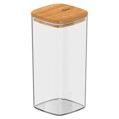 Kit 2 Potes Herméticos Organizador Bambu Natural 340ml - Ou
