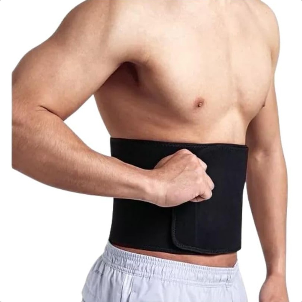 Cinta Abdominal Térmica Masculina Corrigir Postura Trabalho Faixa de compressão abdômen Modeladora