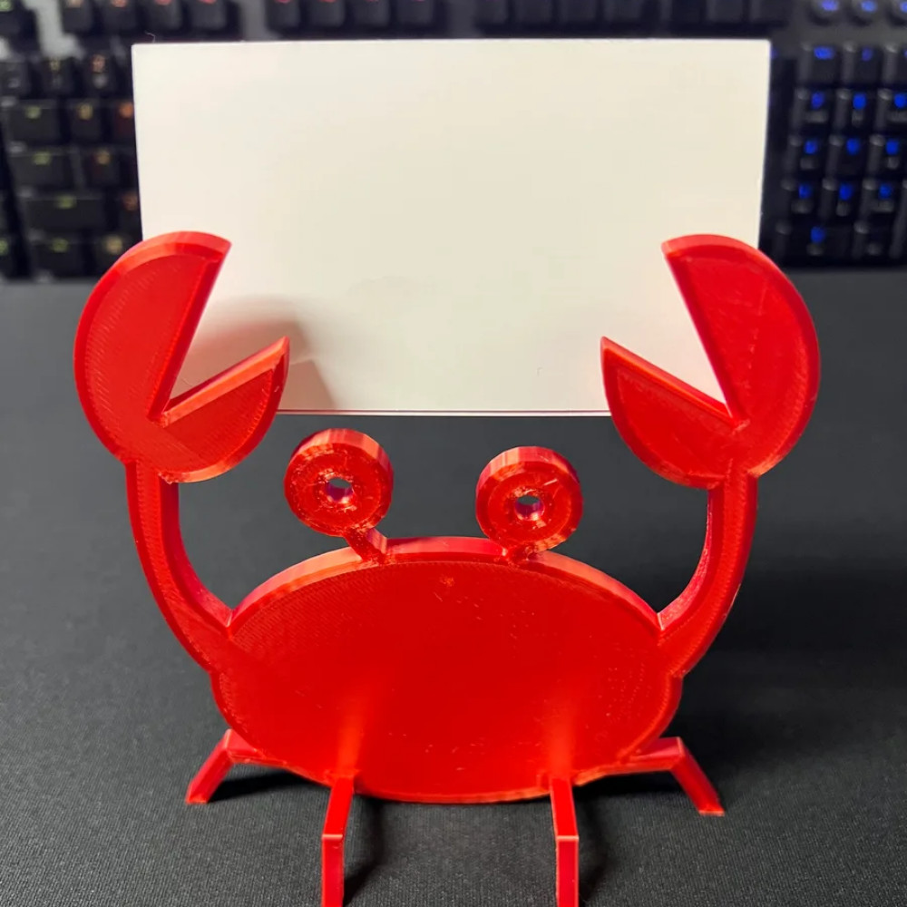 Expositor Porta Cartão De Visita CARANGUEIJO PRAIA FRUTOS DO MAR Suporte para cartão panfleto Livreto Escritorio Sala