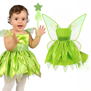 Christmas Fancy Girl green Dress Up Carnival Children's  Princess Birthday Party