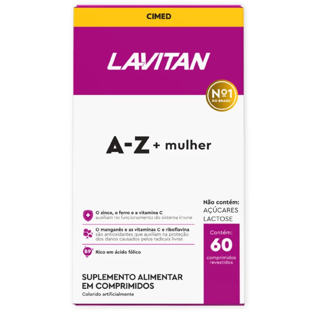 Kit 3 Vitamina Lavitan A Z Mulher Polivitamínico 60Cpr-Cimed