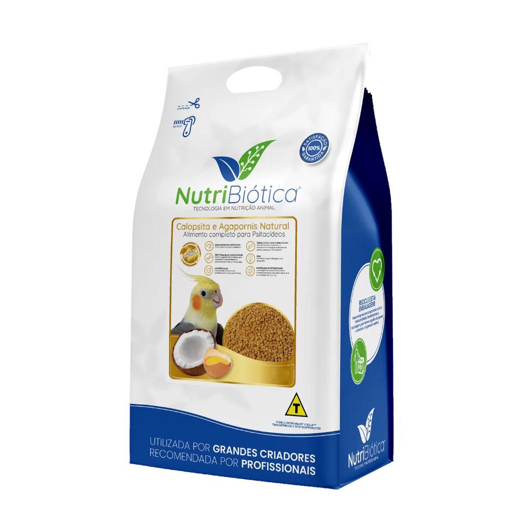 Ração Nutribiótica Calopsita e Agapornis Natural SP 300g
