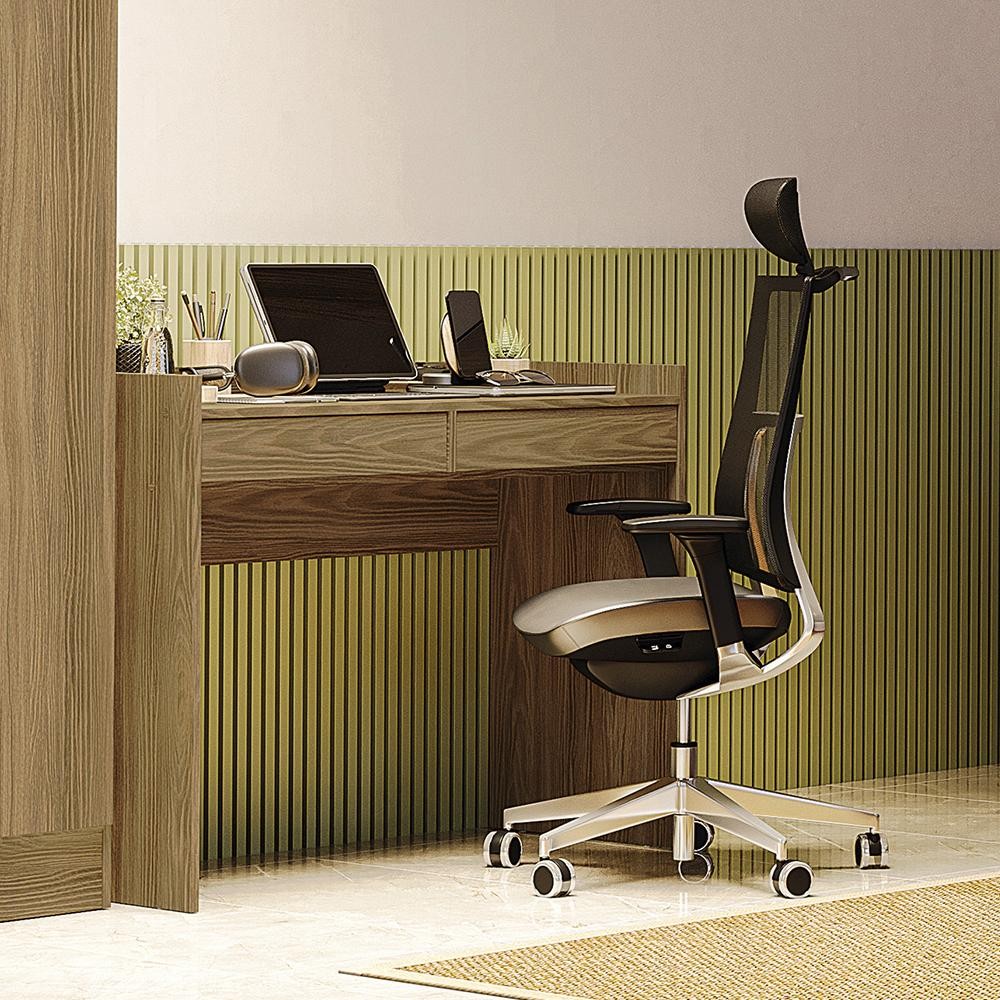 Escrivaninha 2 Gavetas Kappesberg Adapt Nogueira - Home & Living