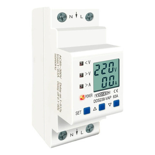 Relé Protetor Tensão E Corrente Ac 60a 85/300v C/wattímetro