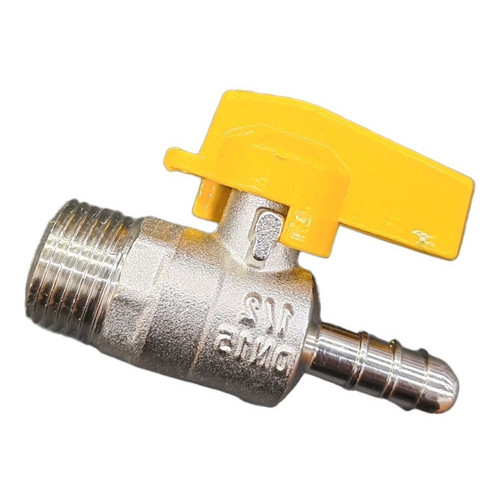 Válvula Gás Esfera Reta 1/2 Npt Macho X 3/8 Bm