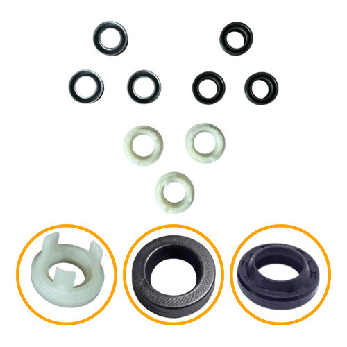 Kit Reparo Gaxeta + Anel Raspador + Bucha Guia Para Lavadoras Kärcher Hd585, Hd600, St Re900Km