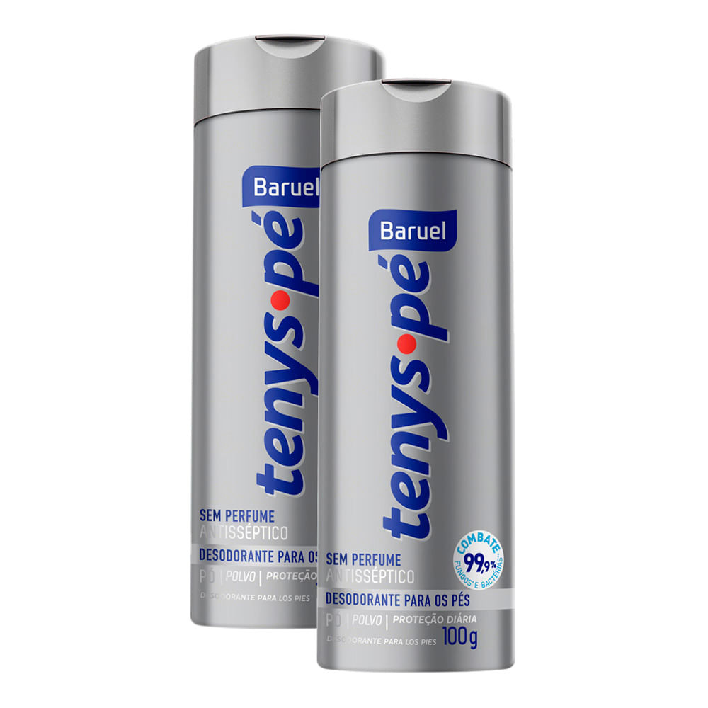 Kit 2 Tenys Pé Baruel Talco Sem Perfume 100g em Oferta na Shopee
