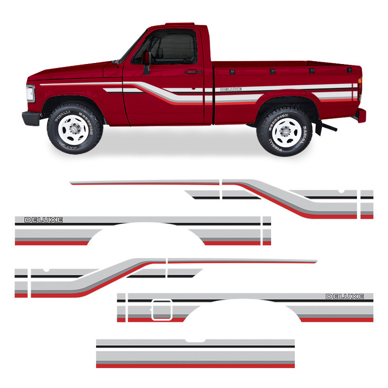 Kit Faixa D20 Deluxe 1990 Adesivo Completo Cabine Simples em Oferta na Shopee