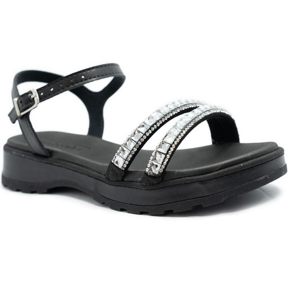 Papete Infantil Molekinha Strass Menina - Preto