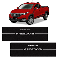 Kit Soleira Da Porta Strada Freedom 2020/2021 Adesivo Preto