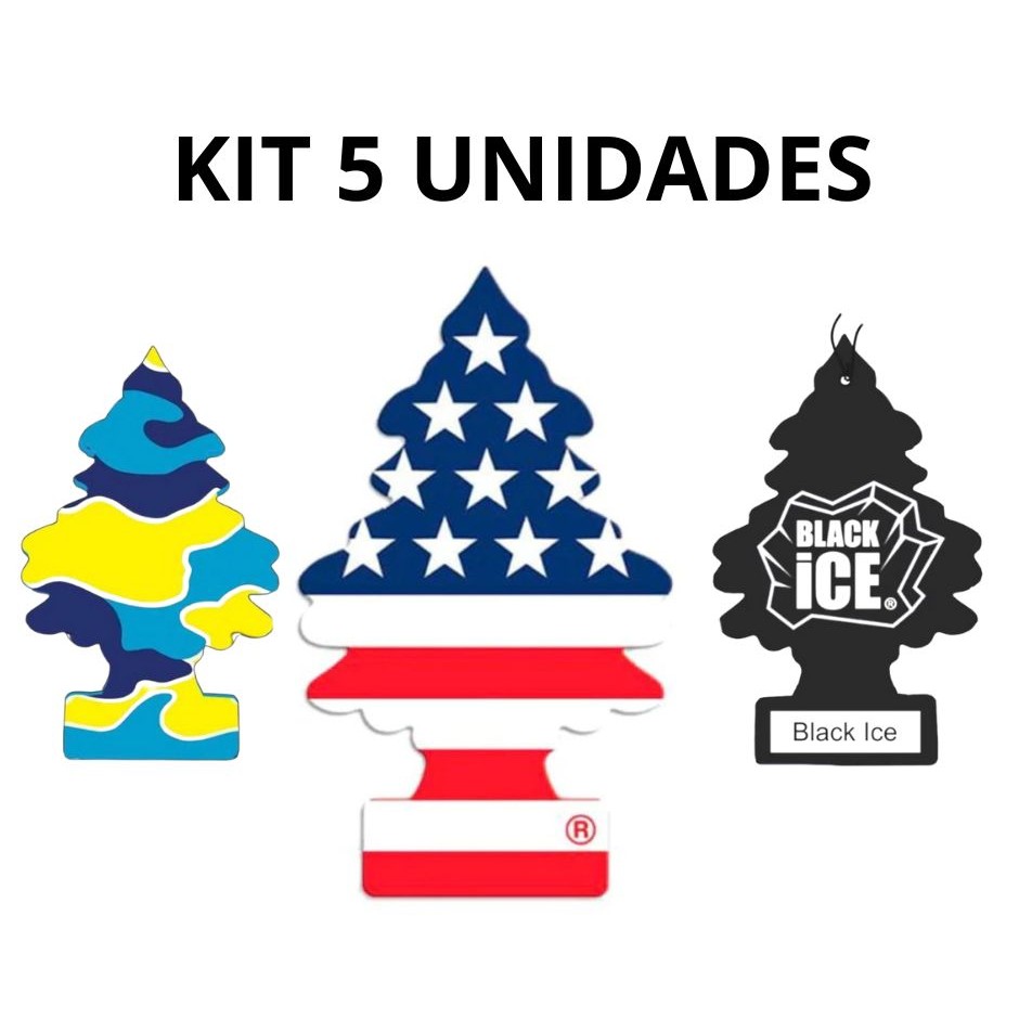 Kit 5 Unidades De Cheirinhos Para Carro Aromatizantes Pinheiro ORIGINAL em Oferta na Shopee