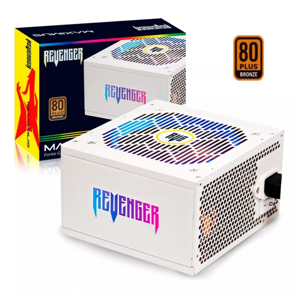 Fonte Atx 550w 80 Plus Bronze Pfc Ativo Led Rgb Fo-max04rgb em Oferta na Shopee