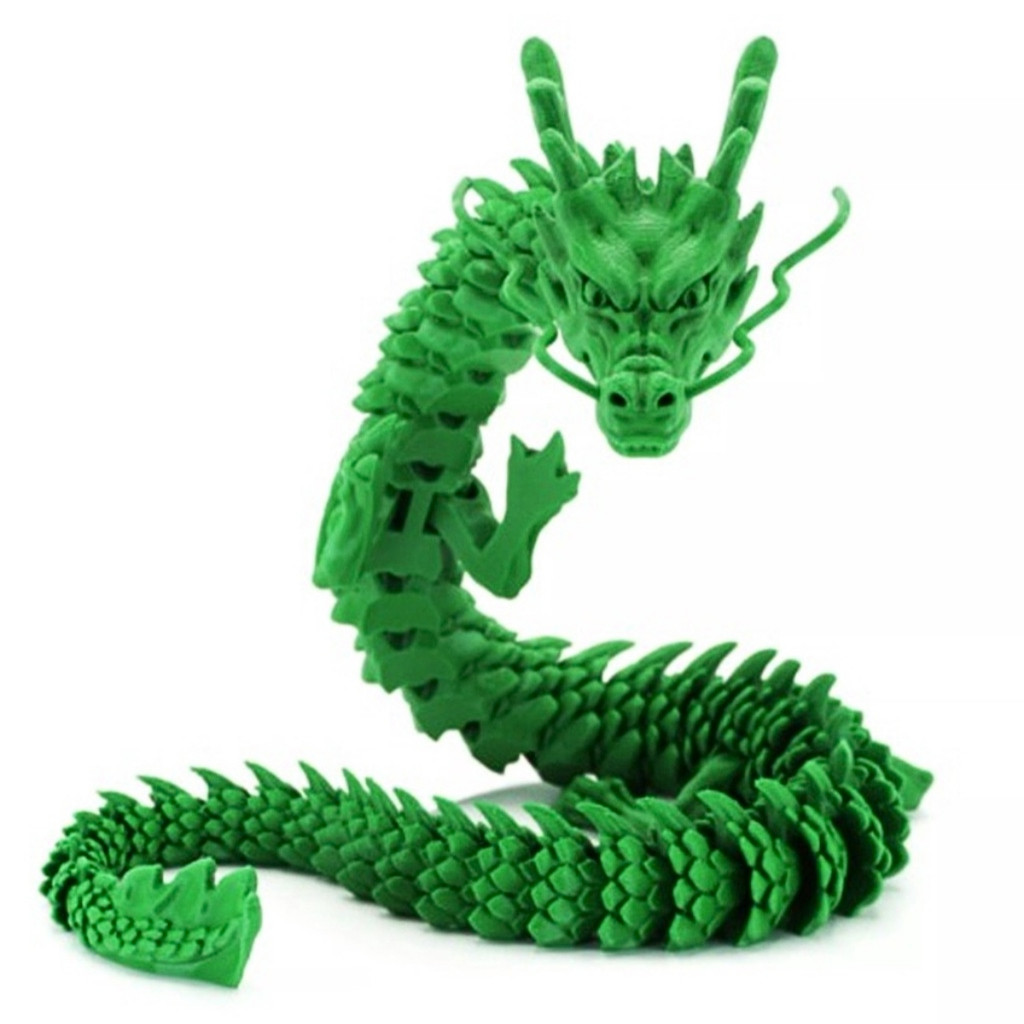 Dragão Articulado Flexível 45cm - Brinquedo/ Decoração - Fidget Toy - Sensorial Anti Stress