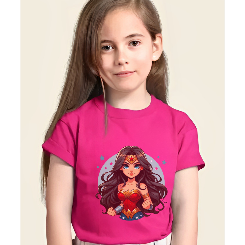 Camiseta Infantil Algodão Premium Menina Personagens Tendência Moda Kids 02 ao 16