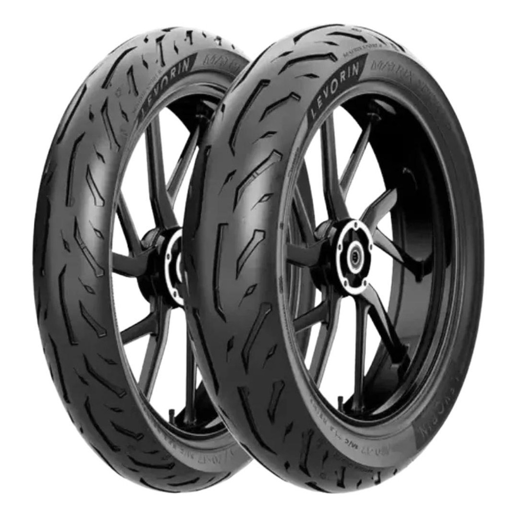 Kit 2 Pneu Moto 140/70-17 + 110/70-17 Levorin Matrix Sport 2