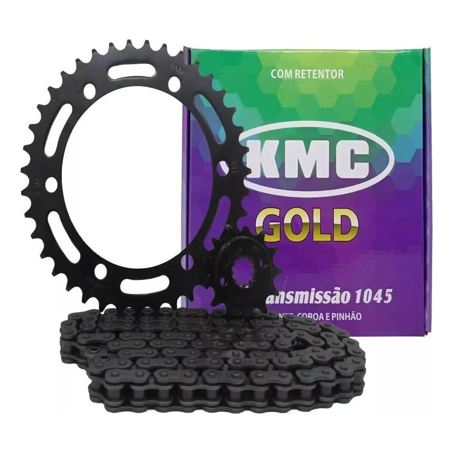 Kit Quite Relação Tração Transmissão Xre 300 2009 À 2024 Com Retentor Original KMC GOLD