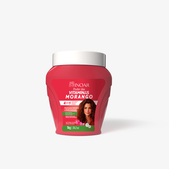 Inoar Creme Poder Das Vitaminas Morango 1Kg em Oferta na Shopee