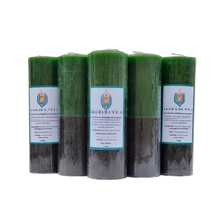 KIT 5 VELAS VOTIVA 7 DIAS 260G (VERDE E PRETA)