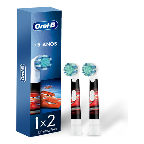 Refil  Escova Elétrica Infantil Disney Carros 2 Unid Oral-b em Oferta na Shopee