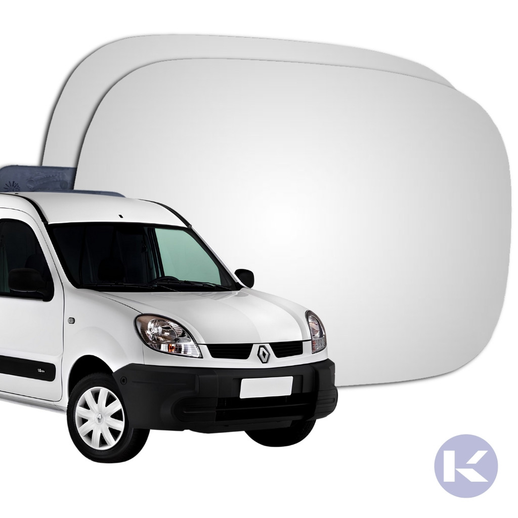 Lente Espelho Retrovisor Convexo Com Base Kangoo 2003 a 2013