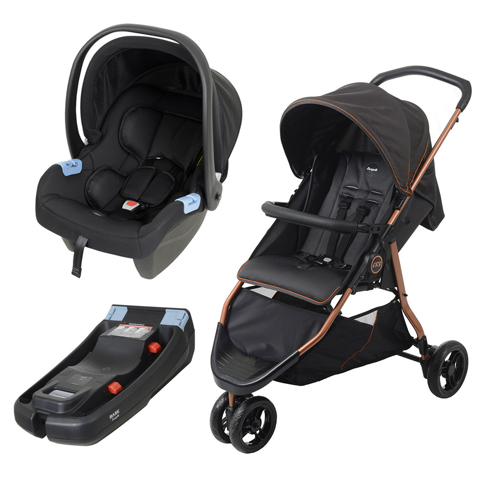 Carrinho CR3 Trio Burigotto c/ Bebe Conforto Materna e Base