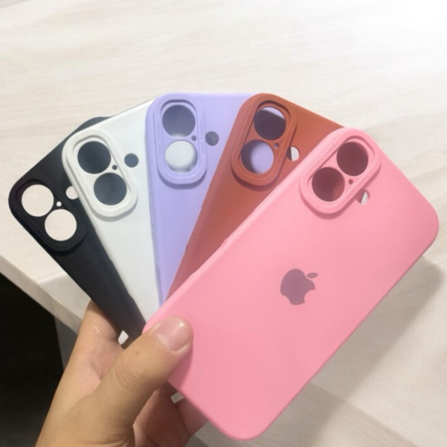Capa Capinha Para IPhone 16 / 16Pro / 16ProMax / 16Plus Silicone Aveludada C/ Proteção na Câmera Fechada Case Quadrada
