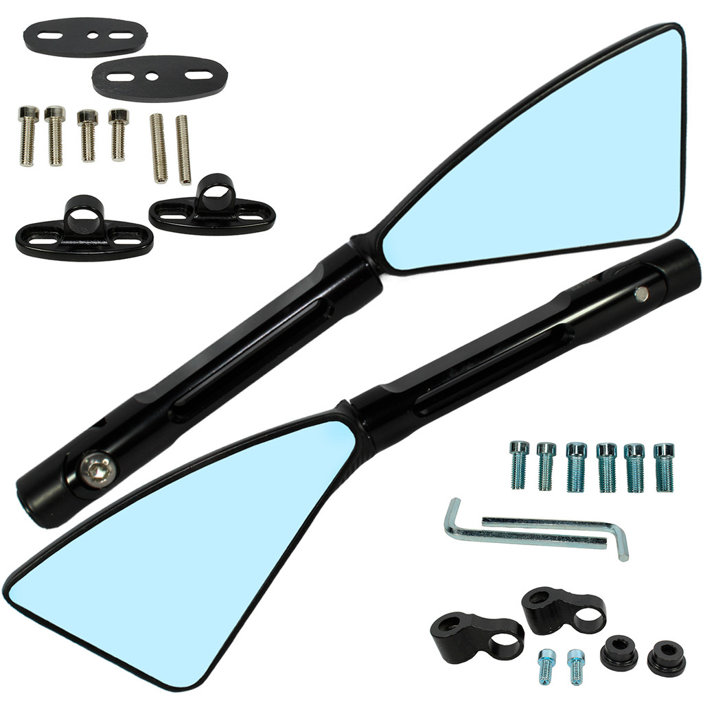 Retrovisor espelho moto modelo Piramide CNC CG125 CG150 CG160 CB250 CB300 Twister YBR XTZ Par