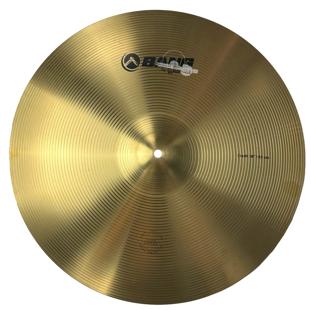 Prato de Ataque (Crash) 18 Waldman Bang Com Sonoridade Brilhante e Melodioso em Liga Brass