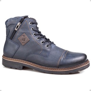 Bota Rafarillo Masculina Couro Zíper Aumenta Altura Casual