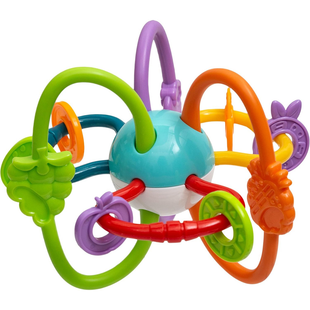Brinquedo Chocalho Mordedor Bebê Fruit Ball Buba Macio