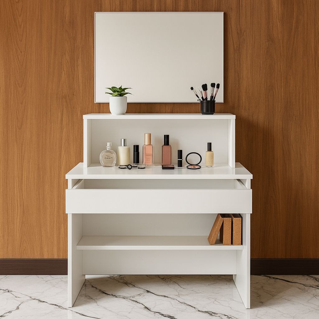 Penteadeira para Quarto – com 1 Gaveta Multiuso para Maquiagem · foto 2